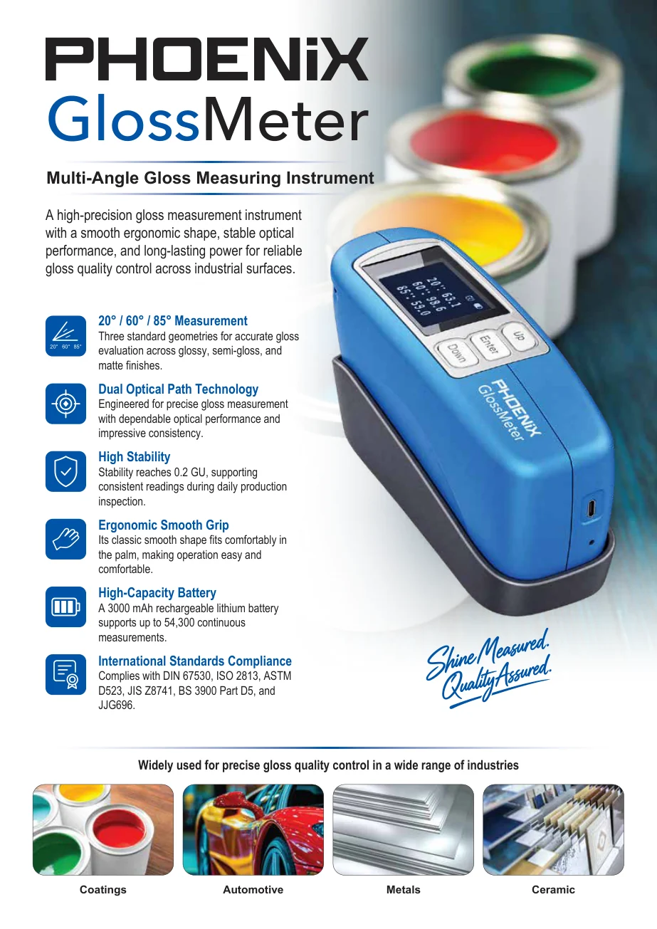 PHOENiX GlossMeter brochure cover