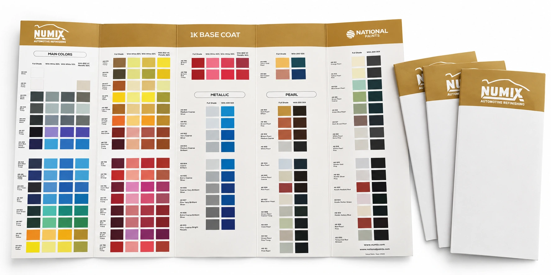 NUMIX 1K color chart