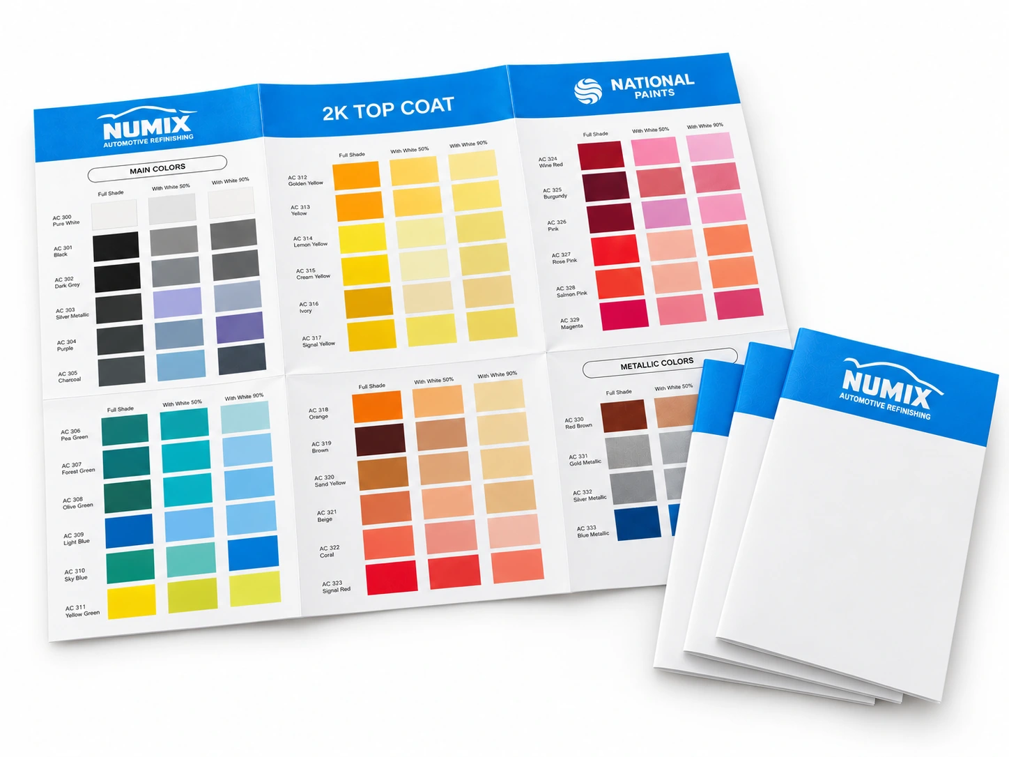 NUMIX 2K color chart