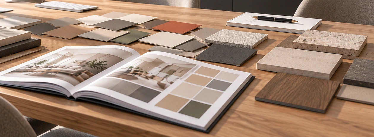 Surface finishes and sample materials prepared for comparison