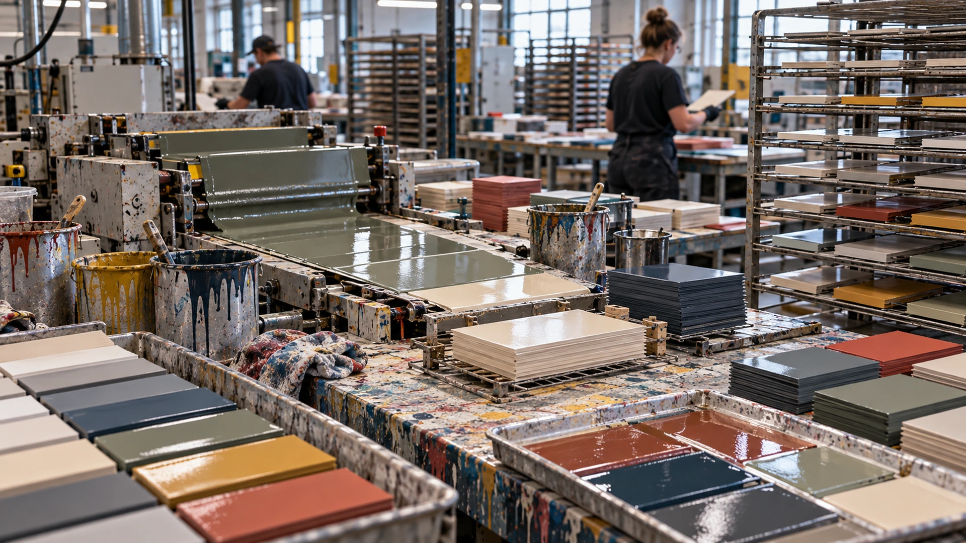 Working coating and color sample manufacturing equipment