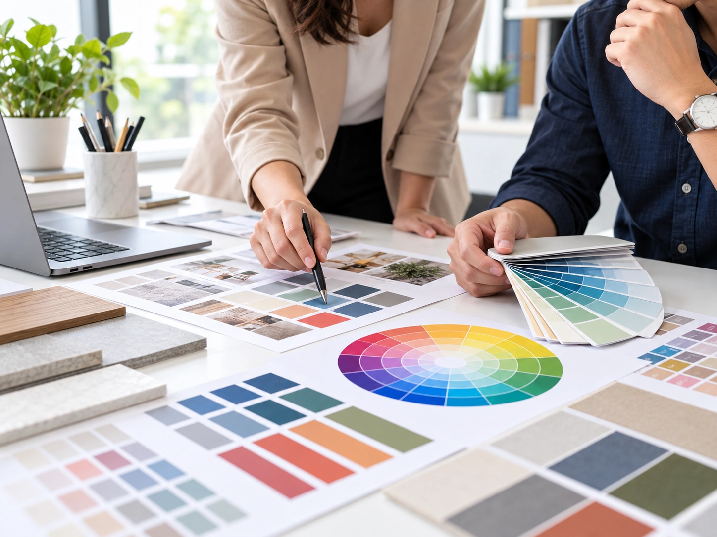 Design & Consulting — professional color presentation imagery