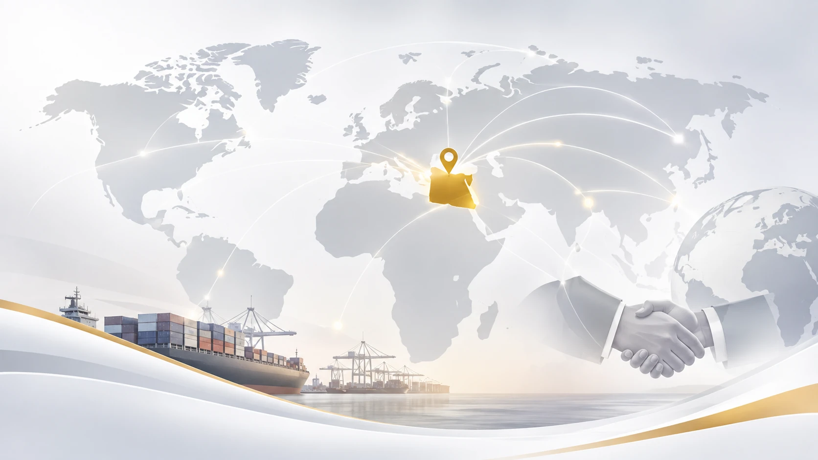 Illustrative global trade connections centered on Egypt